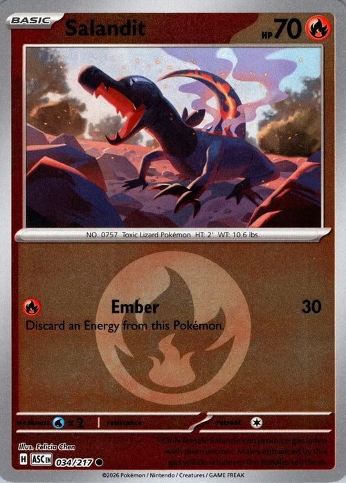 Ascended Heroes Salandit #034/217 Reverse Holo